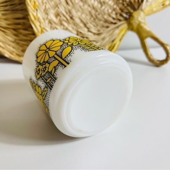 VINTAGE Hazel Atlas MOD FLOWER Coffee Mug Retro 1960s - Picture 4 of 8